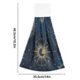 thumbnail image 3 of 2PCS Velcro Hangable Hand Towels Quick-Drying Hanging Kitchen Towels for Kitchen & Bathroom Mysterious Celestial Pattern, 3 of 7