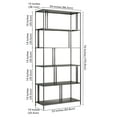 thumbnail image 5 of Evelyn&Zoe Cortland 34" Wide Rectangular Bookcase in Gunmetal Gray, 5 of 9