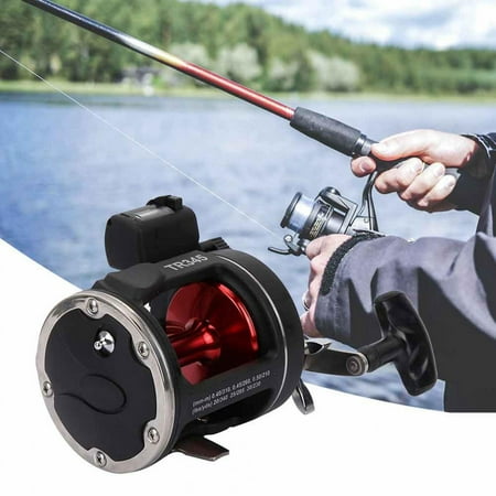 LHCER Trolling Reels Equipped With Line Counter Black Trolling