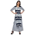 thumbnail image 4 of Moomaya V Neck Kurta With Loose Palazzo Set For Women Printed Ethnic Clothing, 4 of 6