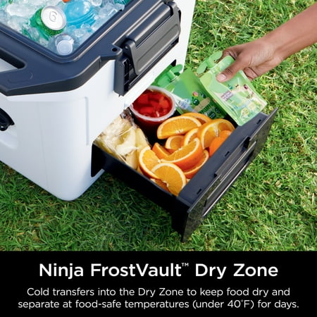 Ninja - FrostVault 30qt Hard Cooler with Dry Zone - Cloud White