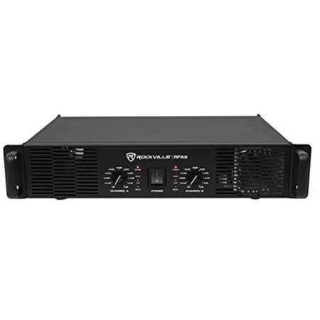 Rockville 3000 Watts Crête / 800w RMS Amplificateur de Puissance 2 Canaux Pro/Jc Amplificateur (RPA9)