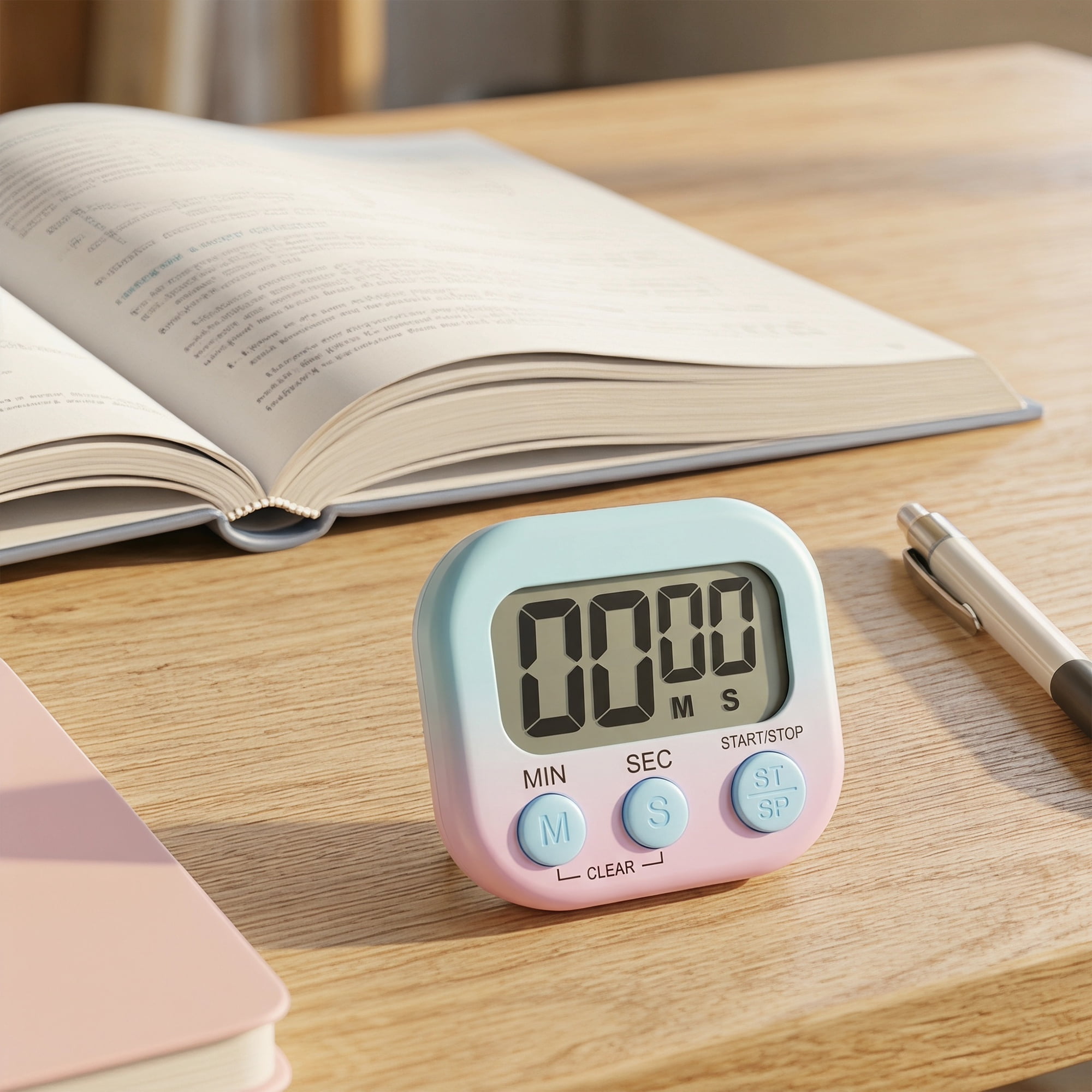 Unique Bargains Kitchen Timer with Loud Alarm and Magnetic Backing for Study Blue-purple