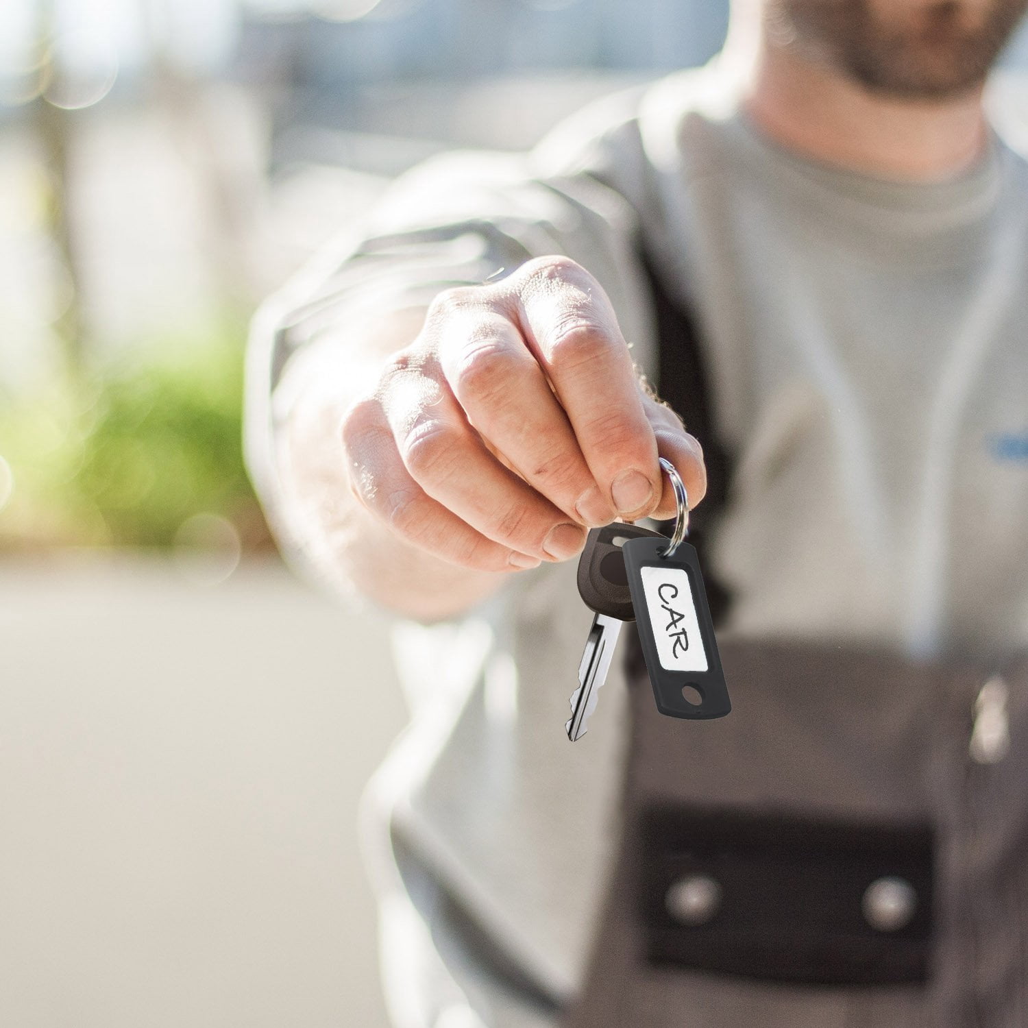Lucky Line 16920 Black Key Tag, 50-Pack