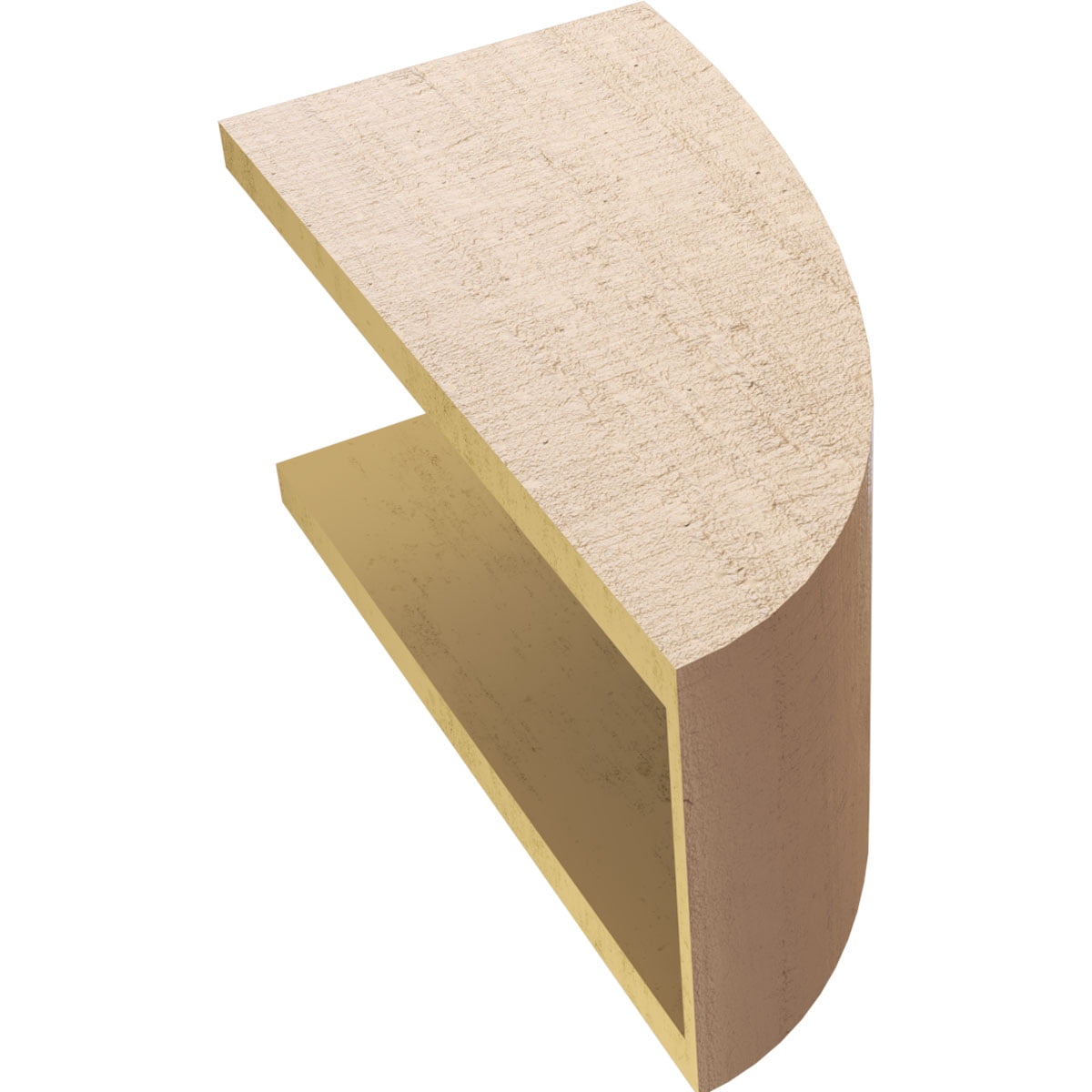 9"W x 9"D x 18"H Wide Durham Rough Cedar Woodgrain TimberThane Corbel, Primed Tan