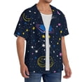thumbnail image 2 of PAYOHTO Colorful Space Mens Hawaiian Casual Short-sleeved Shirt Tropical Summer Beach Button Down Shirts, 2 of 7