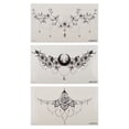 thumbnail image 1 of Unique Bargains Christmas 3 Pcs Exquisite Fake Tattoos Temporary Tatto for Adult Black, 1 of 5