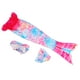 thumbnail image 2 of Traje de baño de cola de sirena para niños, trajes de baño de poliéster, conjunto de cola de sirena para niñas que nadan 120cm/47,2 pulgadas, 2 of 12