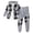 V38-Black, variant on WhouRiu Boys Girls Casual Outfits Plaid Graphic Buttons Hoodies Pants Sets Kids Unisex Fall Clothes