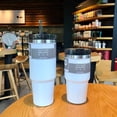 thumbnail image 6 of Thermal Insulation Car Mug 30oz 304 Stainless Steel Large Capacity Coffee and Ice Container 890ml with Straw, 6 of 6