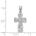 thumbnail image 3 of FB Jewels 14k White Gold Filigree Cross Pendant, 3 of 4