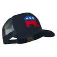 thumbnail image 5 of Republican Elephant USA Embroidered Mesh Back Cap - Navy OSFM, 5 of 5