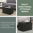 thumbnail image 3 of Convenience Concepts Designs4Comfort Accent Storage Ottoman with Reversible Tray, Dark Charcoal Gray Fabric, 3 of 10