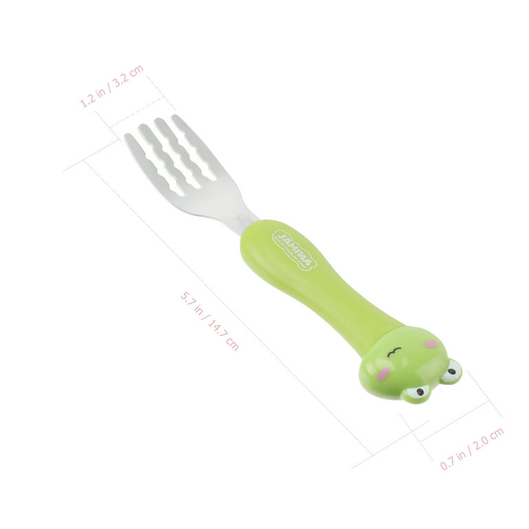 1set Training Spoon Fork Matte Design Anti-fall Baby Spoon Fork