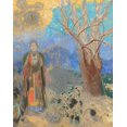thumbnail image 2 of Redon, Odilon 26x32 Gold Ornate Wood Framed with Double Matting Museum Art Print Titled - The Buddha, 1904, 2 of 4
