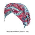 thumbnail image 2 of pitrice Turban d'Impression Confortable et Respirant Multicolore à une Seule Couche Bandeau Matériau de Qualité Bonnet pour Cheveux Accessoires pour Cheveux pour Femmes Rouge+vert, 2 of 6
