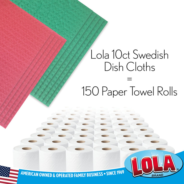 Swedish Dishcloths 12 Pack Compostable Eco Sponge Cloths Rainbow Colou