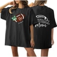 thumbnail image 1 of Tops Cortos para las Mujeres, Doble Cara Impreso Cuello Redondo Gota Hombro Camiseta, Top Estirable Casual, 1 of 5