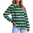 thumbnail image 3 of Tranfacy Longues Chemises à Manches pour Femmes, Chemises pour Femmes, Haut à Manches Longues pour Femmes Imprimé à Col en V avec Manches Raglan, Chandail Décontracté pour Tenues de Mode Automnales Quotidiennes, 3 of 5