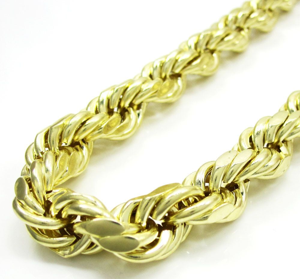 10K Yellow Gold 8.0mm Rope Diamond Cut 