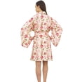 thumbnail image 3 of Bimba Robe Kimono Blanche à Impression Numérique pour Femmes, Ceinture de Mariée en Rayonne-18, 3 of 6