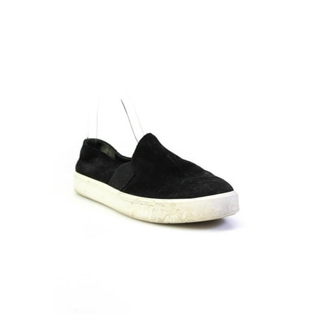 

Pre-owned|Vince Womens Suede Slip On Low Top Sneakers Black Size 8 M