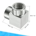 thumbnail image 4 of Uxcell 3/8BSPT Female Thread Stainless Steel Barstock Street Elbow Pipe Fitting, 4 of 5