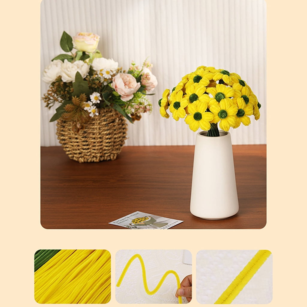 Pipe Cleaners Flower Set Pipe Cleaners Flower Making Kits Flower Bouquet Kits