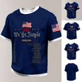 thumbnail image 3 of Men's USA 250 Years of Freedom Patriotic T-Shirt American Flag Casual Tee 250th Anniversary Shirt, 3 of 5