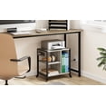 thumbnail image 1 of GloryStar Support d'Imprimante sous le Bureau avec Station de Recharge, Table d'Imprimante Industrielle avec 3 Étagères de Rangement, Chariot d'Imprimante Mobile Robuste avec Roues Verrouillables pour le Rangement du Papier, Bureau à Domicile, 1 of 8