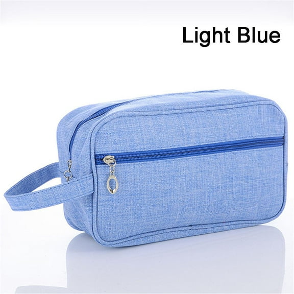 Beauty Essential Travel Organizers Toiletry Wash Waterproof Handbag Cosmetic Bag Large Capacity LIGHT BLUE
