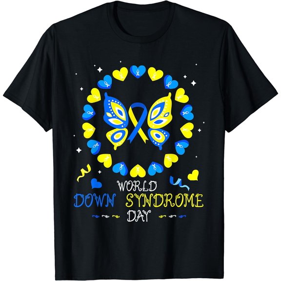 World Down Syndrome Day Awareness Socks Down Right Kids T-Shirt Black 3X-Large