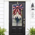 thumbnail image 3 of Patriotic Wreath for Front Door,4th of July Wreath White Blue Red Wreath with USA Flags for Memorial Day Independence Day Veterans Day Hanging Ornaments, 3 of 7