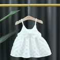 thumbnail image 2 of AJTQTH Girls Sundress Halter V-Neck Cotton Cute Plaid Dress for Baby Infant Toddler Midi Dress with Bowknot Princess Dress Gowns Frocks for Home Party White 6 Months, 2 of 4