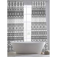 thumbnail image 5 of Grey White Boho Sheer Curtains 84 Inch Length 2 Panels Set, Vintage Ethnic Tribe Abstract Art Voile Window Treatment Rod Pocket Curtains Sheers Drapes for Bedroom/Living Room/Kitchen 52"x84"x2, 5 of 7