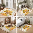 thumbnail image 5 of Area Rugs 3'x5', Thanksgiving Fall Carpet Runner Indoor Outdoor Rugs Home Decor Aesthetic, Watercolor Pumpkin Sunflowers Maple Leaf Non Slip Mats Washable Accent Rug for Living Room Bedroom, 5 of 8
