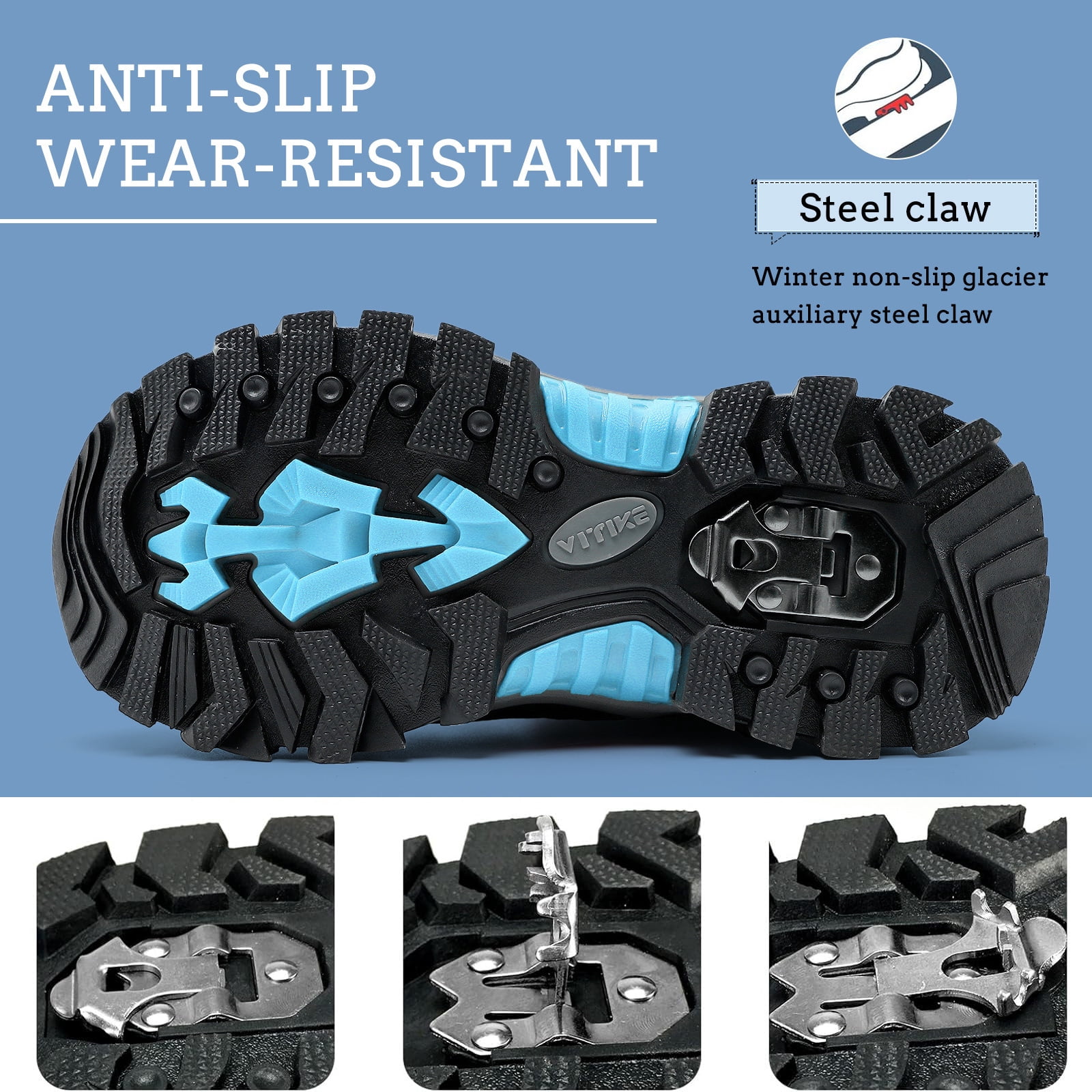 FANGFIUP Boys Snow Boots Winter Waterproof Antiskid Boots Hiking Outdoor Shoes Booties for Unisex Kids (Little Kid/Big Kid)