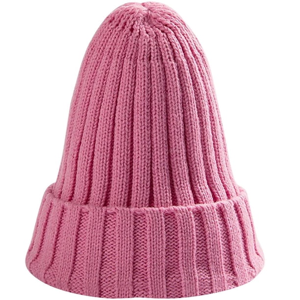 Sonducket Sombrero Unisex mezclas de algodón sólido cálido HIP HOP sombreros de punto hombres gorras de invierno mujeres Skullies gorros para Sombreros rosado Sonducket AP000123-12