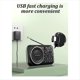 thumbnail image 2 of Radio FM Bluetooth 5.0 Altavoz Radio para Personas Mayores HiFi TF/USB Reproductor de MúSica MP3 Soporte GrabacióN Auriculares ReproduccióN,Verde, 2 of 5