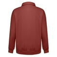 thumbnail image 5 of Men's Casual Style Quarter-Zip Collar Hoodie - Burgundy, Size XXXXXL, 5 of 7