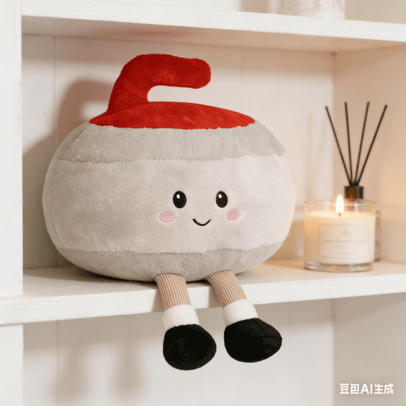 Bisitoy Plush Toys Curling Stone Dolls - Soft Cute Ice Hockey Sport Mascot - for Boys Girls Collectors Birthday and Living Room Couch Decor