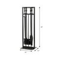 thumbnail image 5 of Country Living Pinecrest 4-Piece Fireplace Tool Set in Black, 5 of 5