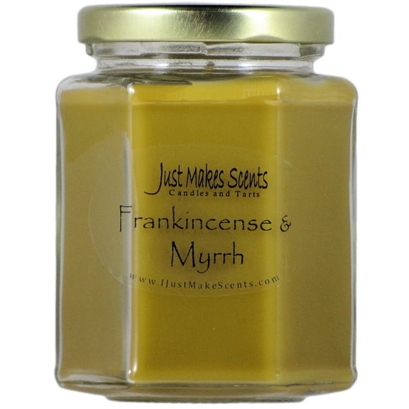 Just Makes Scents 8 oz Frankincense & Myrrh Scented Jar Candle with 40 h Burn Time