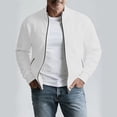 thumbnail image 4 of Bxsruta Mens Full Zip Athletic Jacket Stand Collar Workout Track Jacket Quilted Casual Outerwear, 4 of 8