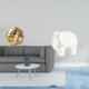 thumbnail image 2 of Figura de cerámica,Figura de cerámica con forma de bola de hilo y nudo,Escultura estética para oficina,estantería,decoración del hogar,Figura de elefante,Estatua de elefante,figura, 2 of 8
