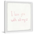 thumbnail image 2 of Marmont Hill I Love You with All My Heart Framed Wall Art, 2 of 6