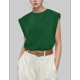 thumbnail image 3 of Camiseta Sin Mangas Informal de Verano para Mujer, Color Verde Oscuro, Talla XL, 3 of 5