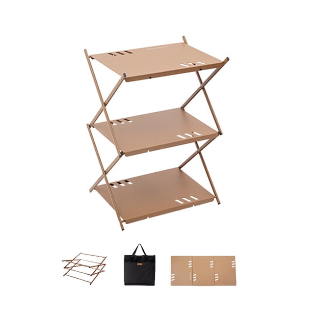 Camping Cups Bowls Detachable Storage Rack Hung Shelf With Panel Hole Aluminum Alloy Bracket Picnic BBQ Tableware Cookware Storage Rack Campsite Tools Shelf