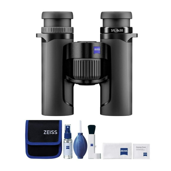 Zeiss SFL Ultra-Compact and Water-Resistant 8x30 Binoculars with Cleaning Kit