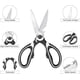 thumbnail image 3 of Tijeras de cocina multiusos de acero inoxidable resistente para cocina con tapa para aves de corral, pescado, carne, verduras, hierbas, huesos, aptas para lavavajillas (negro) Fokelyi CZJP-HY30, 3 of 7